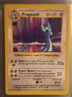 Pokemon TCG Dragonair Base Set 18/102 Regular Rare Shadowless Card - Image 1