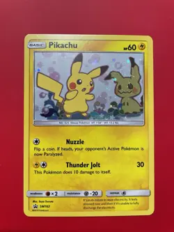 Pokemon 2019 Pikachu SM162 Sun & Moon Black Star Promo Holo Card TCG - Image 1