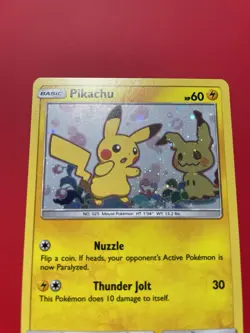 Pokemon 2019 Pikachu SM162 Sun & Moon Black Star Promo Holo Card TCG - Image 5