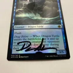 WIZARDS OF THE COAST MTG Dan Scott Signed Proof Card Dragon Turtle - Image 3