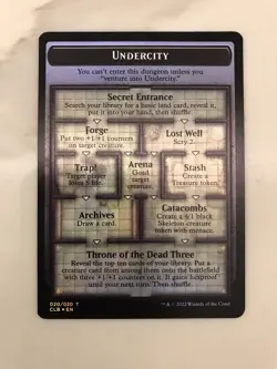 The Initiative / Undercity Foil Token MTG Magic the Gathering Card NM Mint CLB - Image 2