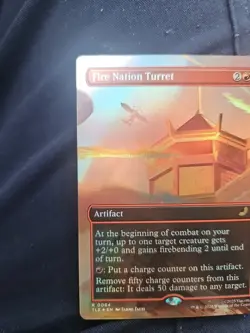 Fire Nation Turret NM Foil Borderless Final Fantasy Magic The Gathering Mtg - Image 2