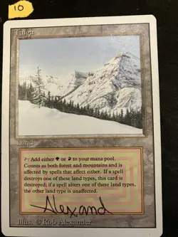 Magic The Gathering MTG Taiga Revised Edition Signed by Author, Excellent - Image 1