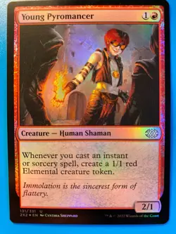 MTG 1x FOIL Young Pyromancer # 131 Double Masters 2022 Magic the Gathering x1 NM - Image 1