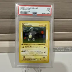 1999 Pokemon ~ Base Set 1st Edition ~ Magnemite #53 ~ PSA 9 MINT - Image 1