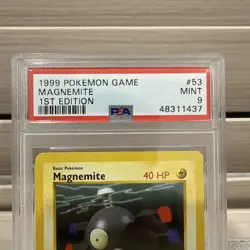 1999 Pokemon ~ Base Set 1st Edition ~ Magnemite #53 ~ PSA 9 MINT - Image 3