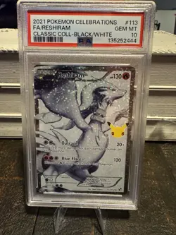 2021 POKEMON CELEBRATIONS CLASSIC COLLECTION #113 FULL ART FA RESHIRAM PSA 10 - Image 1