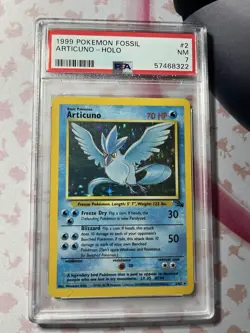 1999 Pokemon Fossil Articuno - Holo Nm PSA 7 2/62 #2 - Image 1