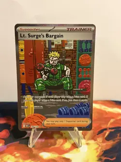 2025 Pokemon Mega Evolution Lt Surges Bargain Special Illustration Rare #185/132 - Image 2