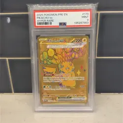 2025 Pokemon SV Prismatic Evolutions PRE EN Pikachu ex #179/131 PSA 9 - Image 1