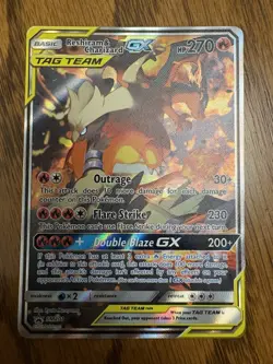 Pokemon TCG Reshiram & Charizard GX SM201 - Image 1