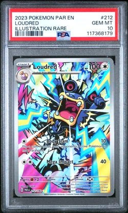 Pokemon Paradox Rift Loudred #212 Illustration Rare PSA 10 Gem Mint 212/182 - Image 1