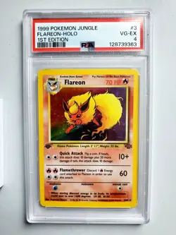 1st Edition Flareon #3 1999 Pokemon Jungle First Holo PSA 4 VG-EX WOTC Eevee Evo - Image 3