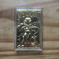 1999 Pokemon MewTwo Burger King 23K Gold Plated #150 Promo Limited Edition - Image 1