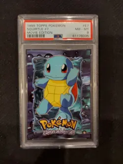 PSA 8 Squirtle Topps Pokemon Movie Edition - Image 1