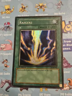 Yugioh TCG Raigeki LOB-053 1st Edition Card - Image 1