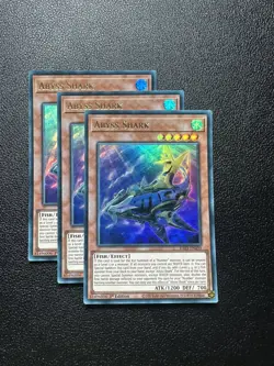 Yugioh - Abyss Shark X3 Playset - Ultra Rare - RA03 - 1st - Image 1