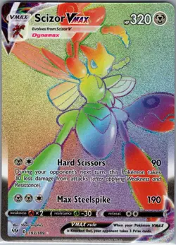 Scizor VMAX (Secret) 193/189 SWSH03: Darkness Ablaze - Pokemon Card - NM - Image 1