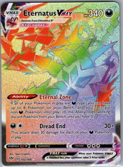 Eternatus VMAX (Secret) 192/189 SWSH03: Darkness Ablaze - Pokemon Card - NM - Image 1