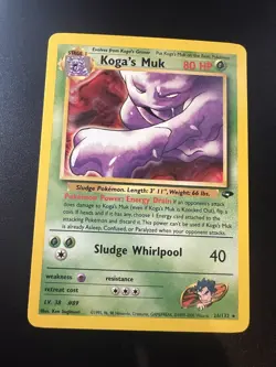 Koga’s Muk 26/132 Gym Challenge Unlimited 2000 Pokemon Card Rare NM - Image 1