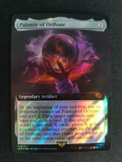 MTG Palantir Of Orthanc Lotr Commander: Tales of Middle-earth 792 *SURGE FOIL* - Image 1