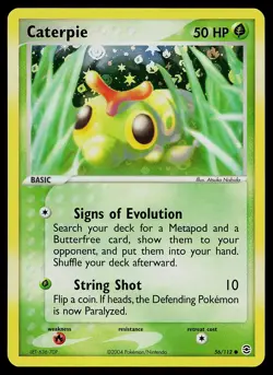 Pokemon Card - Caterpie FireRed & LeafGreen 56/112 Common Reverse Holo - Image 1