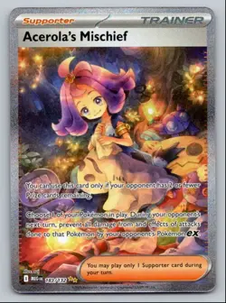 2025 MEGA EVOLUTION SERIES - MEGA EVOLUTION ACEROLA'S MISCHIEF SPECIAL 183/182 - Image 1