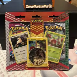 Pokemon 2-Pack Blister Snorlax Morpeko Applin Promo FUSION STRIKE CHILLING REIGN - Image 1