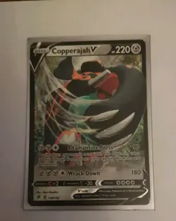 Pokemon TCG Copperajah V 136/192 Sword & Shield Rebel Clash Ultra Rare Holo MINT - Image 1