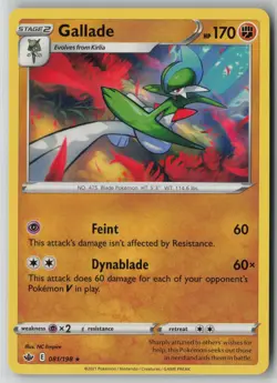Gallade 081/198 Pokemon Chilling Reign Rare Card Lightly Played (LP) 1 - Image 1