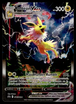 2021 Pokemon Sword & Shield Promos SWSH184 Jolteon VMAX Light Play - Image 1