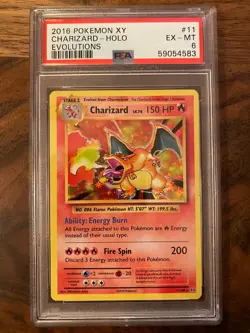 2016 Pokemon XY Evolutions Charizard Holo 11/108 PSA 6 - Image 1