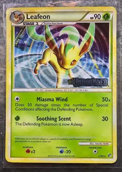 Pokemon TCG - Leafeon - (Prerelease) - 17/90 - HGSS Undaunted - STAMPED - NM - Image 1