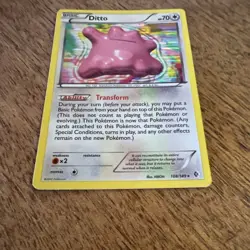Pokemon TCG Ditto Holo Rare Card Boundaries Crossed 108/149 - Image 3