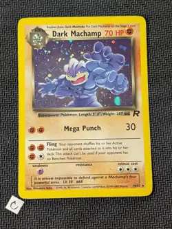 Dark Machamp 10/82 - Team Rocket Unlimited Holo Rare WOTC Pokemon TCG MP - Image 1