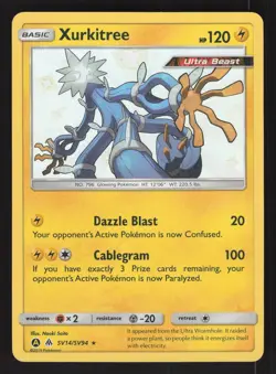 Xurkitree SV14/SV94 Shiny Holo Rare Pokemon Hidden Fates: Shiny Vault - Image 1