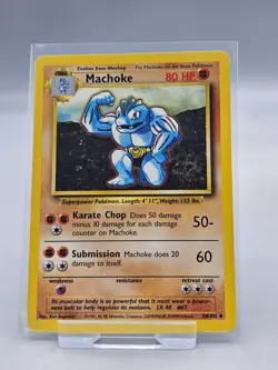 1999 Pokemon TCG - Machoke - Base Set - Uncommon Card - 34/102 - Image 1