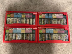 4 Pokemon TCG Scarlet & Violet Prismatic Evolutions 8 Mini Tins Sealed Costco - Image 1