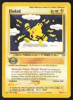 Pokemon TCG | Elekid 22/111 | Neo Genesis | Lightly Played - Image 1