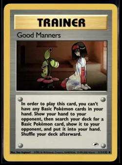 Pokemon TCG | Gym Heroes | Good Manners | 111/132 | LP - Image 1