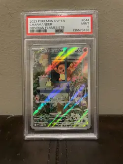 2023 Pokemon Svp En-sv Black Star ETB Promo 044 Charmander Obsidian Flames PSA 9 - Image 1