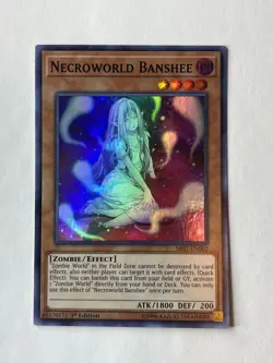 Yu-Gi-Oh! Necroworld Banshee SR07-EN002, 1st Edition, Super Rare, NM - Image 1