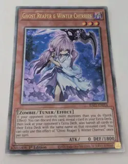 Yu-Gi-Oh RA03-EN014 Ghost Reaper & Winter Cherries Quarter Century Secret NM - Image 1