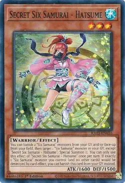 1x Secret Six Samurai - Hatsume - 1st Ed NM Eng YuGiOh - Quarter Century Bonanza - Image 1