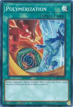 1x Polymerization (B) (HERO Art) - 1st E NM Eng YuGiOh - Quarter Century Bonanza - Image 1