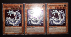 Yu-Gi-Oh! 3x Cyber Laser Drache, SOI-DE007, Ultimate Rare, 1. Auflage, Played - Image 2