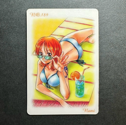 S1901 Nami in Bikini Japanese One Piece Gumica Gummy Card 2004 Very Rare - Image 1