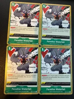 OP01-057 Paradise Waterfall Uncommon English One Piece TCG Card x4 Playset - Image 1