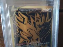 Pokemon Cards promo Holo swsh077 zamazenta v sr ex graded slab card gold art b39 - Image 3