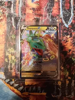 Pokemon Rayquaza V SWSH147 Promo Holo Rapid Strike TCG Card Lot of 3 cards - Image 2